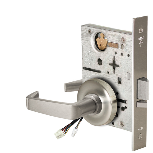 Electric Mortise Lock Satin Nickel Plated Clear Coated