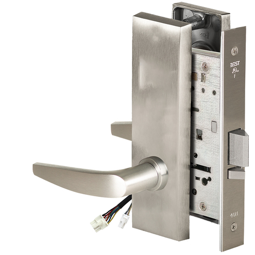 Electric Mortise Lock Satin Nickel Plated Clear Coated