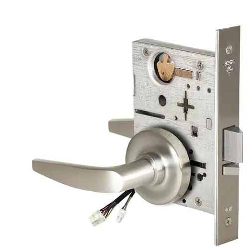 Electric Mortise Lock Satin Nickel Plated Clear Coated