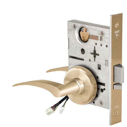 Electric Mortise Lock Satin Brass