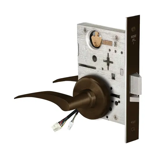 Electric Mortise Lock Dark Oxidized Satin Bronze Oil Rubbed