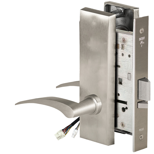 Electric Mortise Lock Satin Nickel Plated Clear Coated