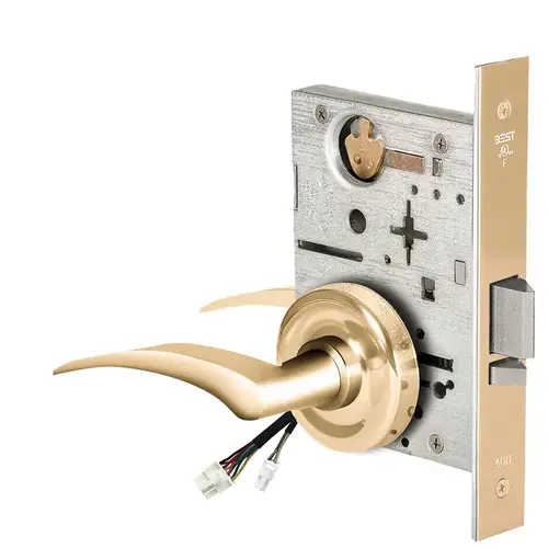 Electric Mortise Lock Bright Brass