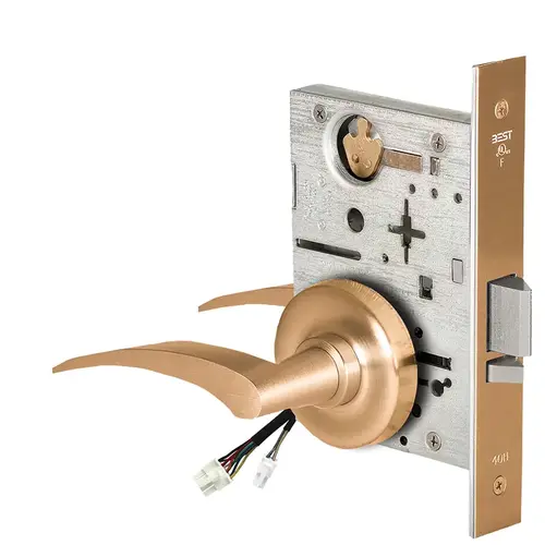 Electric Mortise Lock Satin Bronze Clear Coated