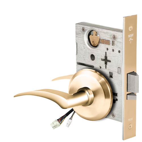 Electric Mortise Lock Bright Brass