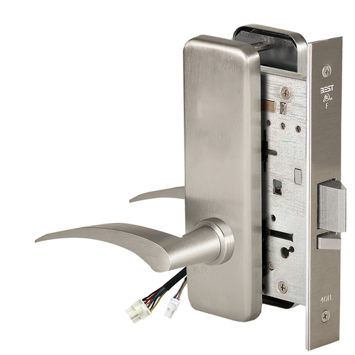 Electric Mortise Lock Satin Nickel Plated Clear Coated