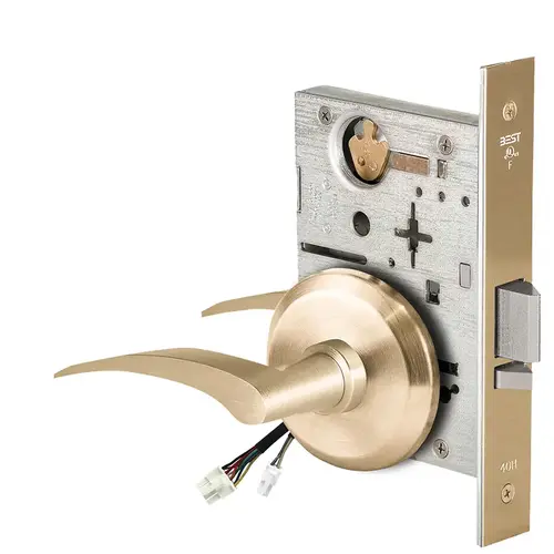 Electric Mortise Lock Satin Brass