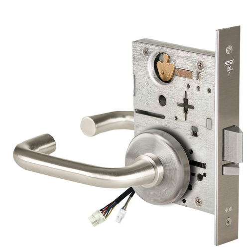 Electric Mortise Lock Satin Nickel Plated Clear Coated