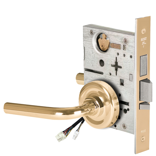 Electric Mortise Lock Bright Brass