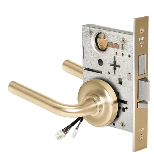 Electric Mortise Lock Satin Brass