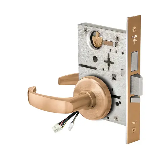 Electric Mortise Lock Satin Bronze Clear Coated