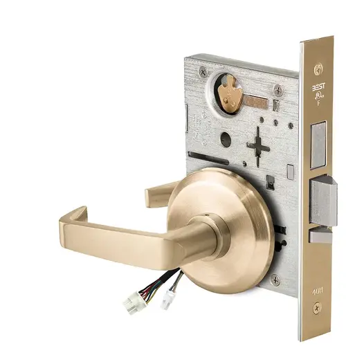 Electric Mortise Lock Satin Brass