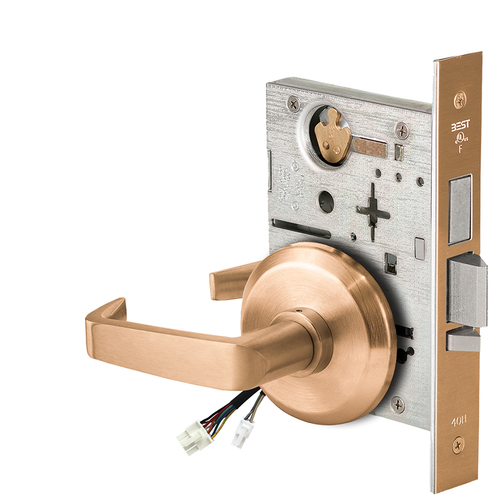 Electric Mortise Lock Satin Bronze Clear Coated