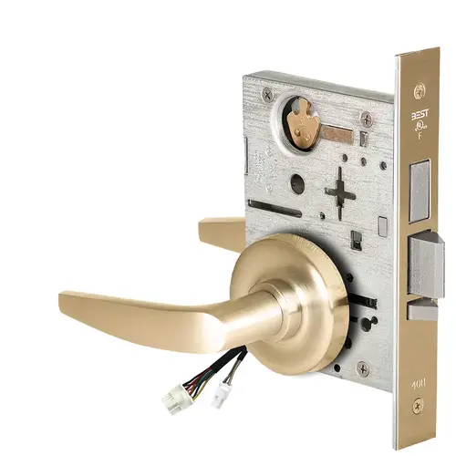 Electric Mortise Lock Satin Brass