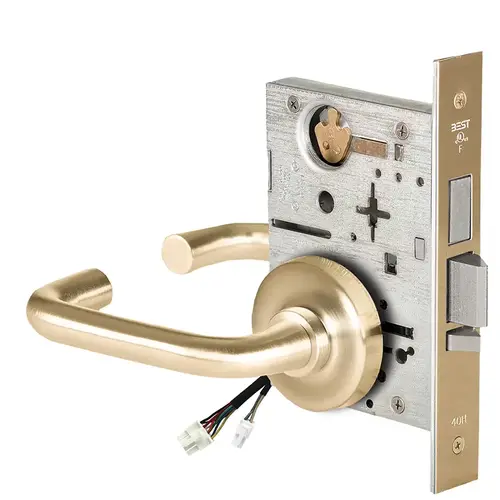 Electric Mortise Lock Satin Brass