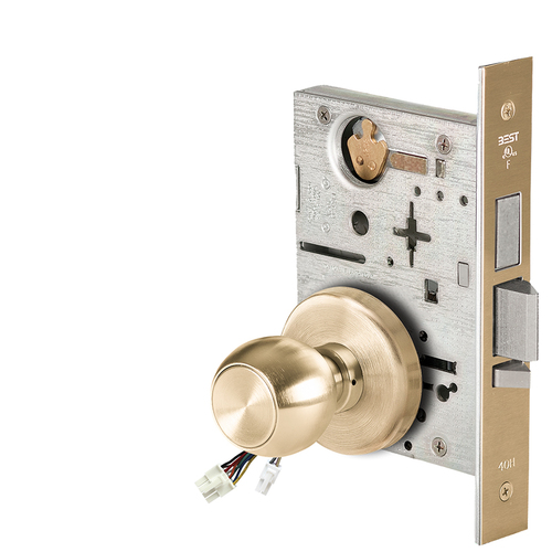 Electric Mortise Lock Satin Brass