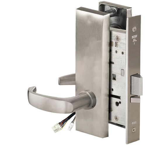 Electric Mortise Lock Satin Nickel Plated Clear Coated