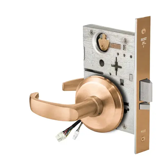 Electric Mortise Lock Satin Bronze Clear Coated