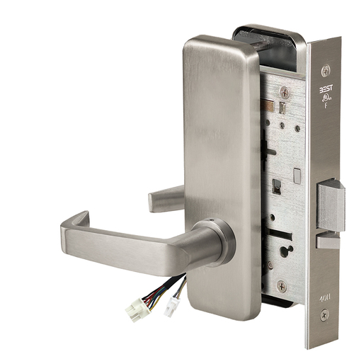 Electric Mortise Lock Satin Nickel Plated Clear Coated