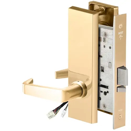 Electric Mortise Lock Bright Brass