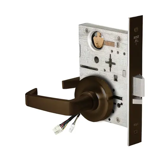 Electric Mortise Lock Dark Oxidized Satin Bronze Oil Rubbed