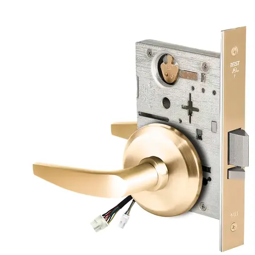 Electric Mortise Lock Bright Brass