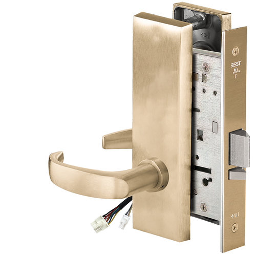 Electric Mortise Lock Satin Brass