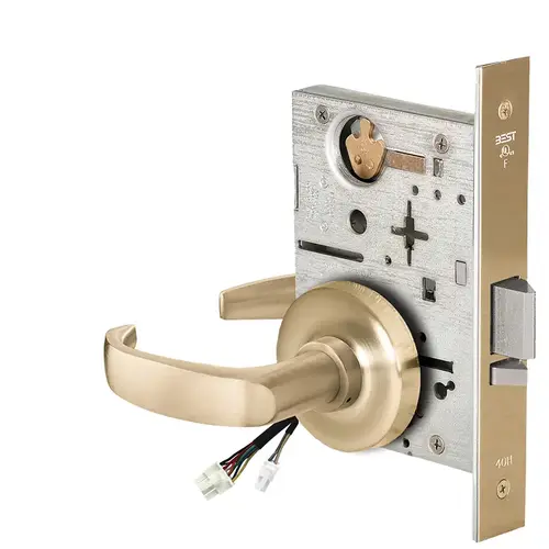 Electric Mortise Lock Satin Brass