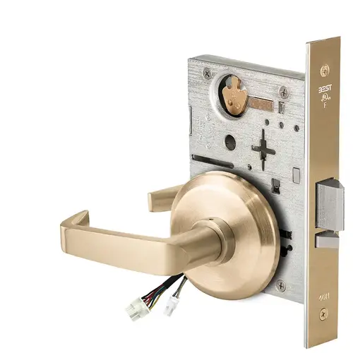 Electric Mortise Lock Satin Brass