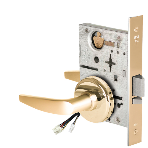 Electric Mortise Lock Bright Brass