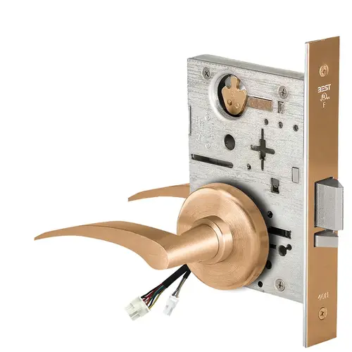 Electric Mortise Lock Satin Bronze Clear Coated