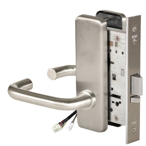 Electric Mortise Lock Satin Nickel Plated Clear Coated