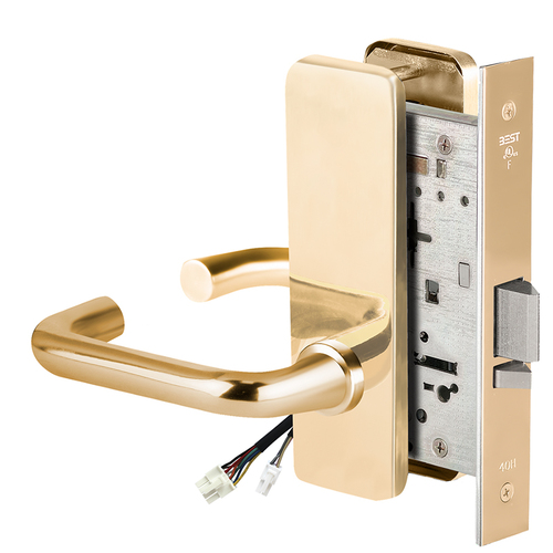 Electric Mortise Lock Bright Brass