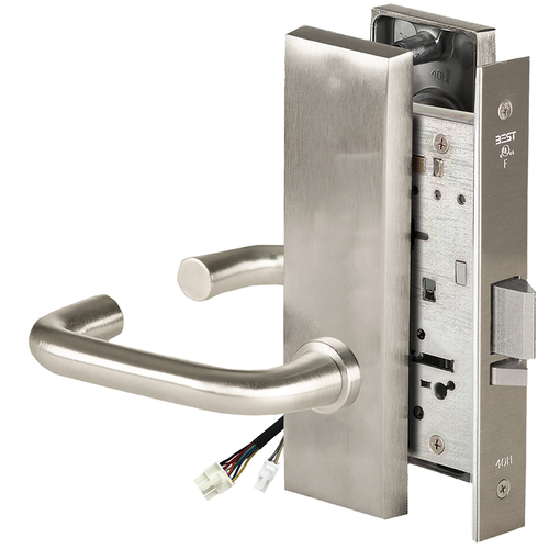 Electric Mortise Lock Satin Nickel Plated Clear Coated