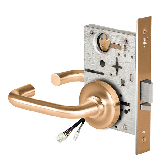 Electric Mortise Lock Satin Bronze Clear Coated