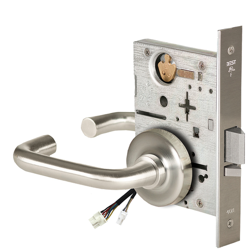 Electric Mortise Lock Satin Nickel Plated Clear Coated