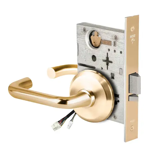 Electric Mortise Lock Bright Brass