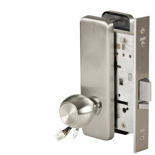 Electric Mortise Lock Satin Nickel Plated Clear Coated