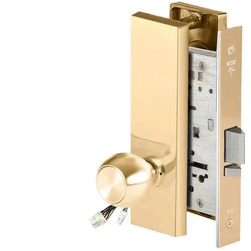 Electric Mortise Lock Bright Brass