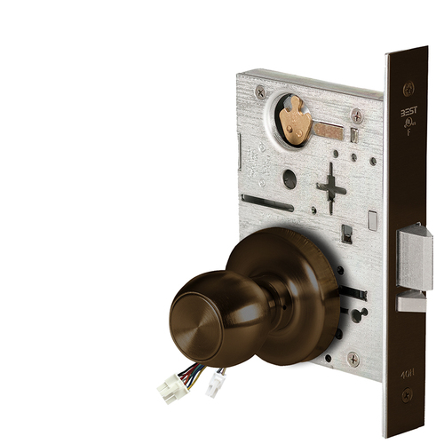 Electric Mortise Lock Dark Oxidized Satin Bronze Oil Rubbed