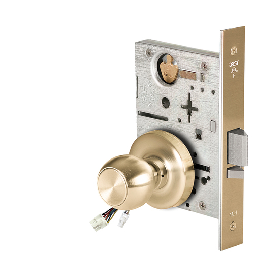 Electric Mortise Lock Satin Brass