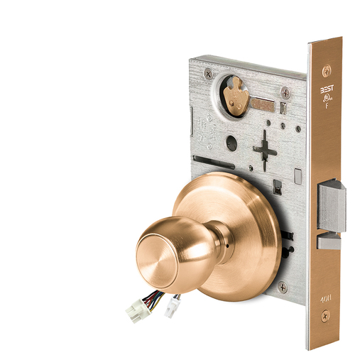 Electric Mortise Lock Satin Bronze Clear Coated