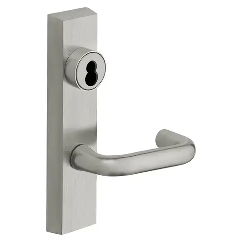 Grade 1 Exit Device Trim, Classroom Security Function, Key Outside Retracts Latch, Key Inside Unlocks/Locks Outside Trim, For Surface Vertical Rod and Mortise (8700, 8900 Series) Devices, Sargent LFIC Less Core, J Lever, LHR, Satin Chrome Satin Chrome