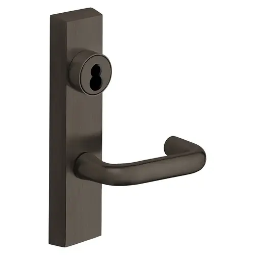 Grade 1 Exit Device Trim, Storeroom Function, Key Unlocks Trim, Trim Retracts Latch/Trim Relocks when Key is Removed, For Rim (8800) and NB8700 Series Devices, Sargent LFIC Less Core, J Lever, LHR, Dark Oxidized Satin Bronze Oil Rubbed Dark Oxidized Satin Bronze Oil Rubbed