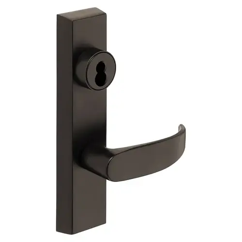 Grade 1 Exit Device Trim, Classroom Security Function, Key Outside Retracts Latch, Key Inside Unlocks/Locks Outside Trim, For Surface Vertical Rod and Mortise (8700, 8900 Series) Devices, Sargent LFIC Less Core, P Lever, LHR, Dark Oxidized Statuary Bronze Clear Coated Dark Oxidized Statuary Bronze Clear Coated