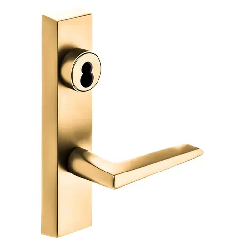 Grade 1 Exit Device Trim, Classroom Security Function, Key Outside Retracts Latch, Key Inside Unlocks/Locks Outside Trim, For Surface Vertical Rod and Mortise (8700, 8900 Series) Devices, Sargent LFIC Less Core, F Lever, LHR, Bright Bronze Clear Coated Bright Bronze Clear Coated