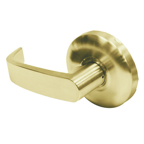 Grade 2 Cylindrical Lock, Double Pull Lever Function, 2-3/4" Backset, L Lever, K Rose, Conventional Cylinder, Satin Brass