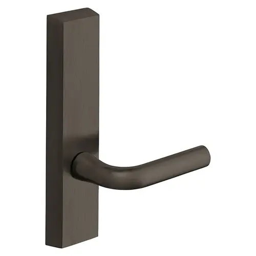 Grade 1 Exit Device Trim, Dummy, For Surface Vertical Rod and Mortise (8700, 8900 Series) Devices, W Lever, LHR, Dark Oxidized Bronze Dark Oxidized Bronze