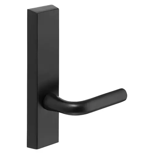 Grade 1 Exit Device Trim, Dummy, Freewheeling Trim - No Outside Operation, For Surface Vertical Rod and Mortise (8700, 8900 Series) Devices, W Lever, RHR, Black Suede Powder Coat Black Suede Powder Coat