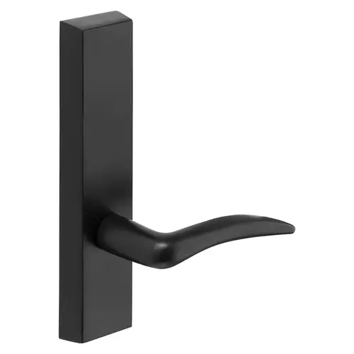 Grade 1 Exit Device Trim, Dummy, Freewheeling Trim - No Outside Operation, For Surface Vertical Rod and Mortise (8700, 8900 Series) Devices, A Lever, RHR, Black Suede Powder Coat Black Suede Powder Coat